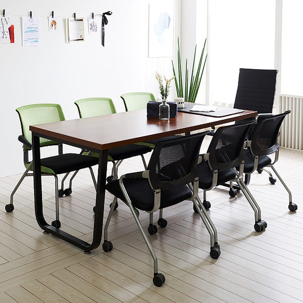 스틸뷰 테이블 회의실 사무용 미팅 책상 철제테이블